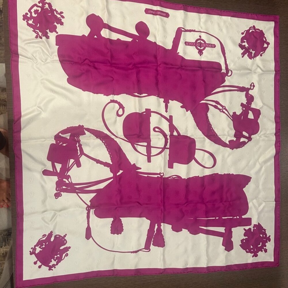 HERMES New with Box Silk Scarf 34"x34"